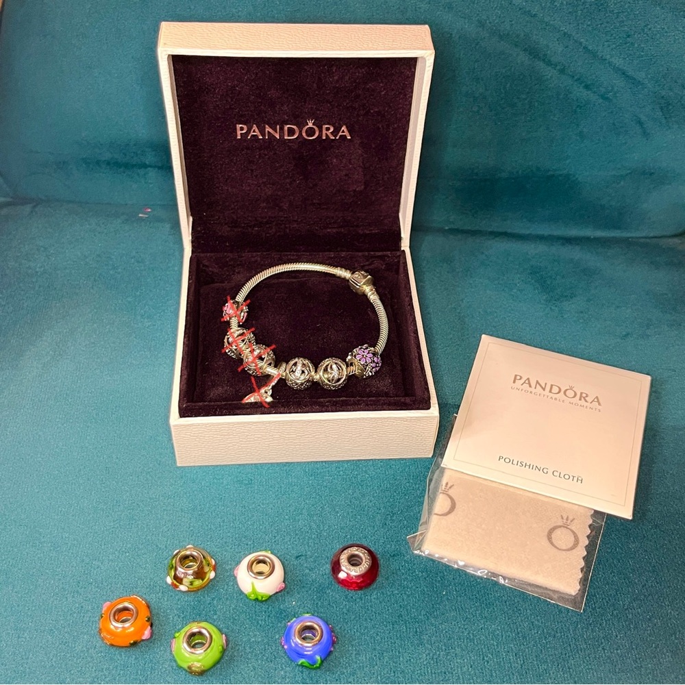 PANDORA Snake Chain charmed Bracelet